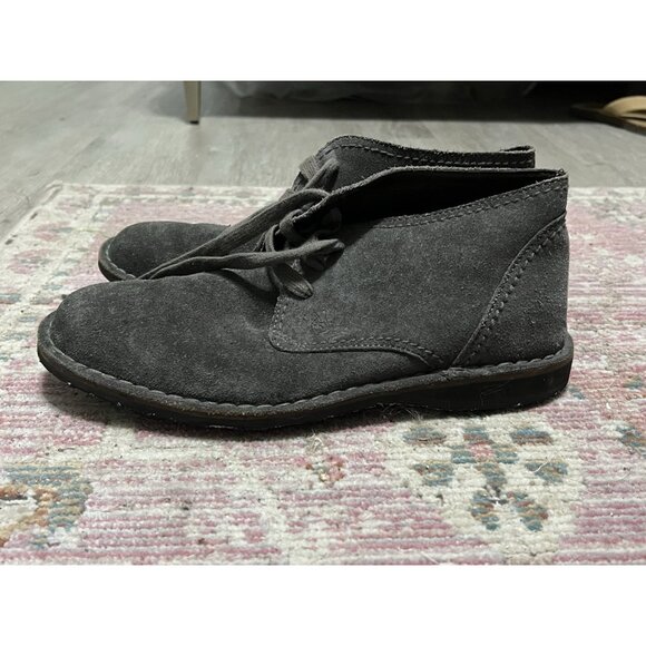 John Varvatos Size 7 M Chukka Boots Gray Suede Ankle Lace Up - Picture 1 of 12
